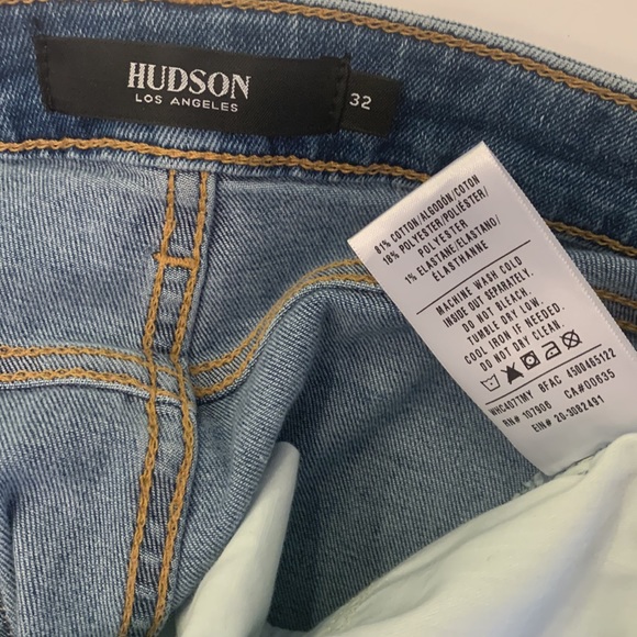 Hudson Jeans Barbara ripped skinny ankle jean baby face size 32 - Picture 7 of 12